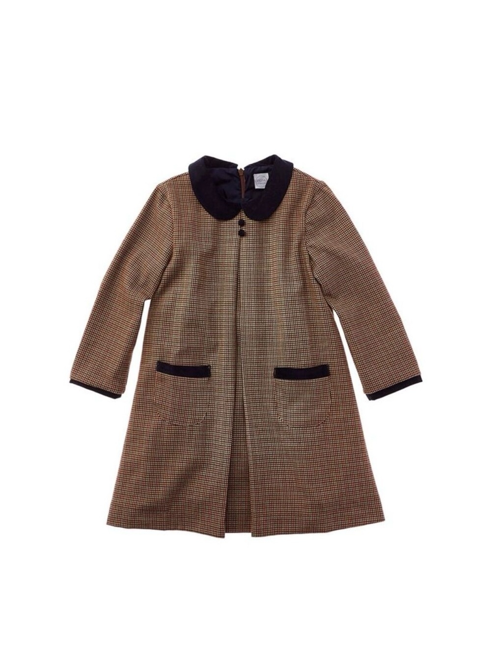 Pepa London Girls  Chester Puppytooth Dress, Brown sz 3 yr
